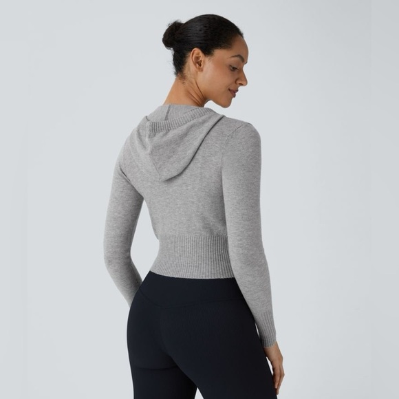 Halara Hooded Drawstring Zipper Long Sleeve Casual Cardigan small - Picture 2 of 5